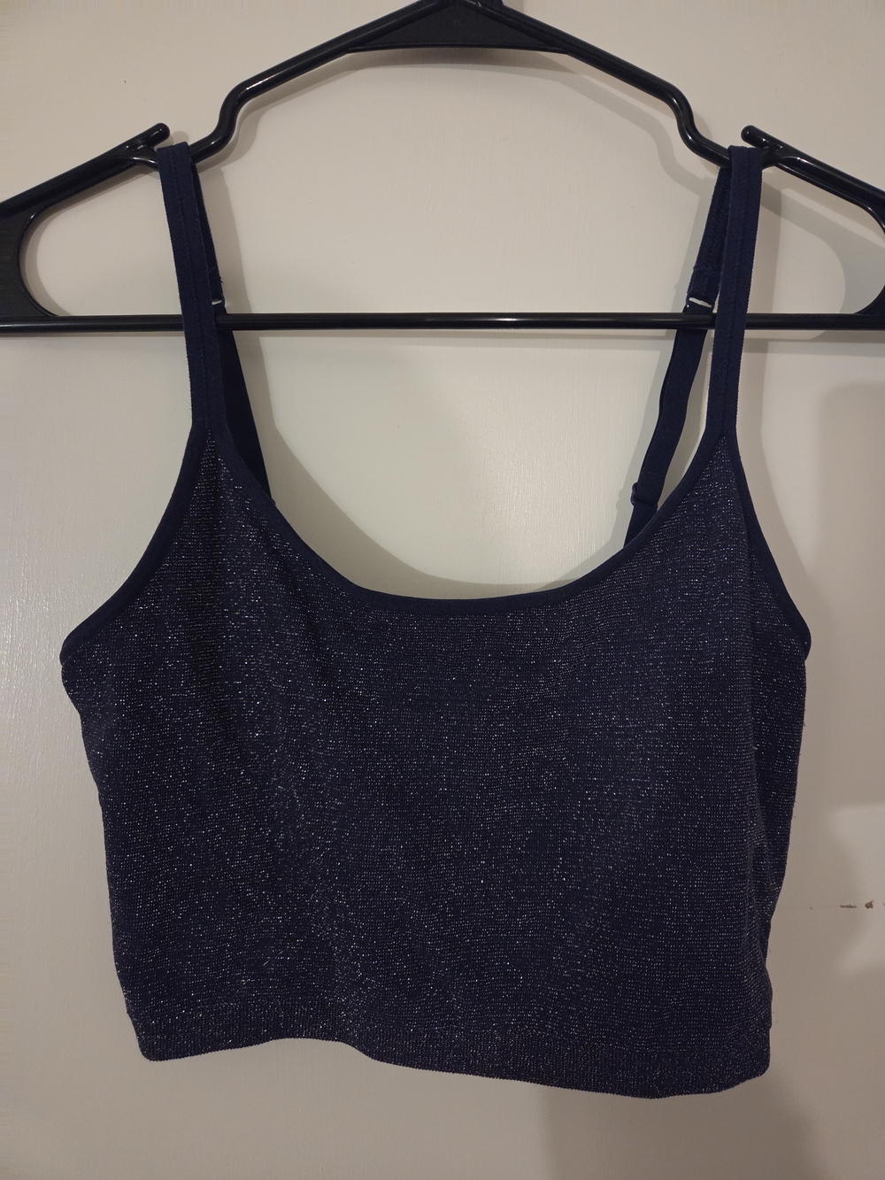 aerie Shimmer Navy Crop Cami